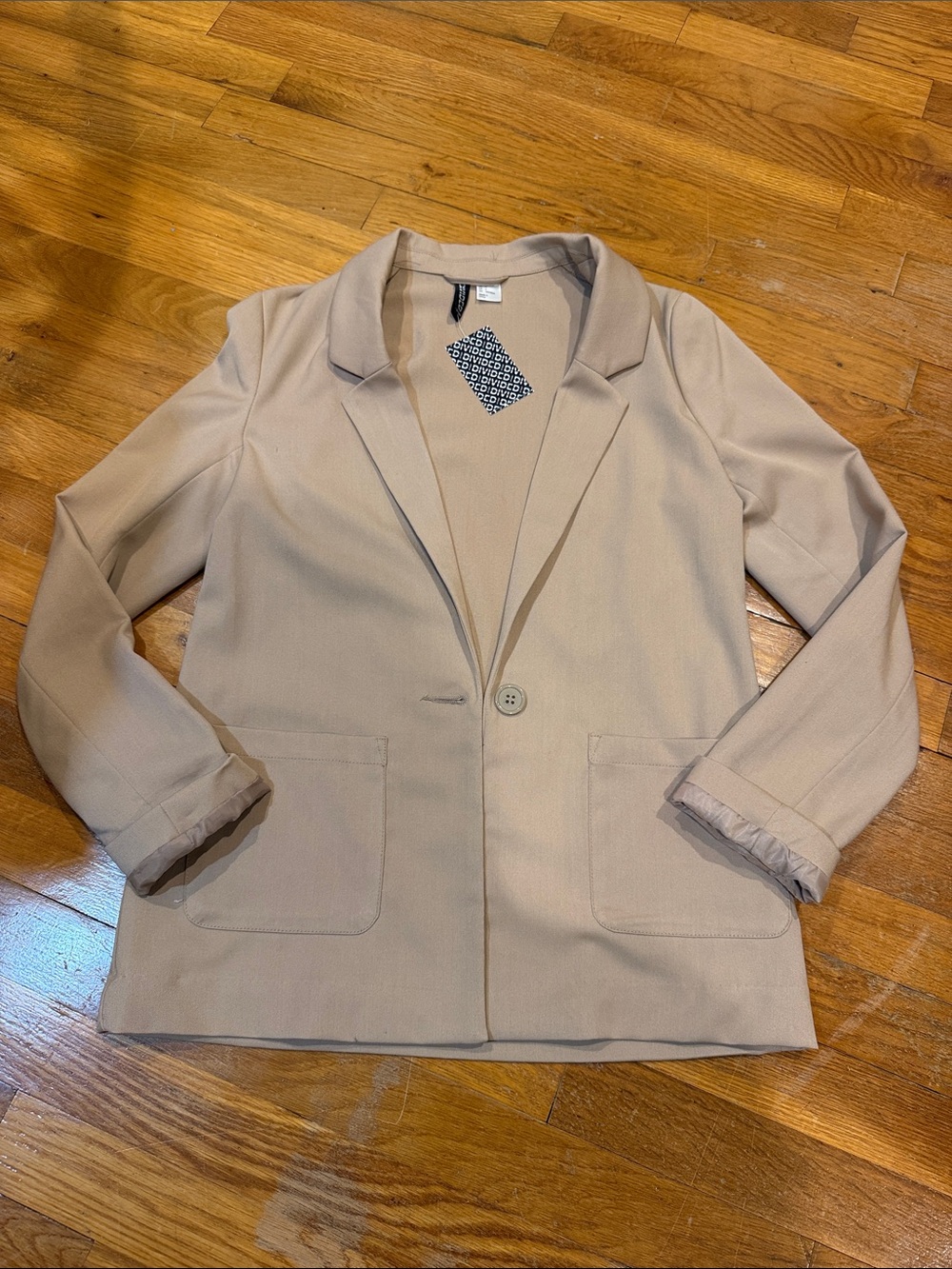 Divided Light Beige Single-Button Women's Blazer